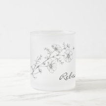 Anpassa Namn Blommigt Frosted Mugg