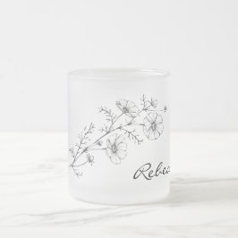 Anpassa Namn Blommigt Frosted Mugg