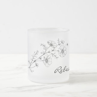 Anpassa Namn Blommigt Frosted Mugg