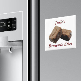 Anpassa Namn Chocolate Brownie Diet Magnet