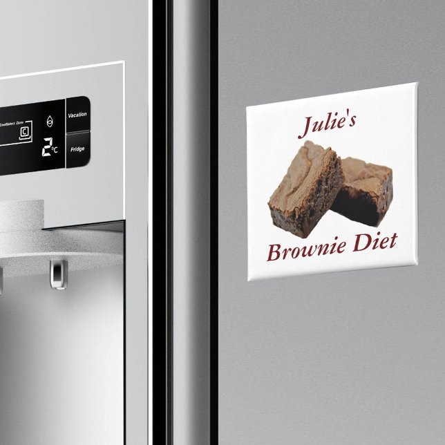 Anpassa Namn Chocolate Brownie Diet Magnet (Skapare uppladdad)