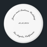 Anpassa Namn, datum för svart böjt brev bröllop Magnet<br><div class="desc">Anpassa Namn,  datum för den svarta kurvformade brev bröllop-magneten,  gynnar anpassningsbar,  anpassar den med egen text,  information</div>