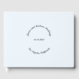 Anpassa Namn, datum, ljusblått blek bröllop Gästböcker