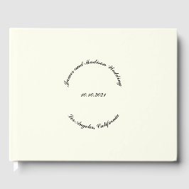 Anpassa Namn, datum, svart Elfenbensbröllop Gästböcker