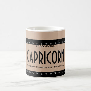 Anpassa Namn-Färg-CAPRICORN-födelsedagszodiak Kaffemugg