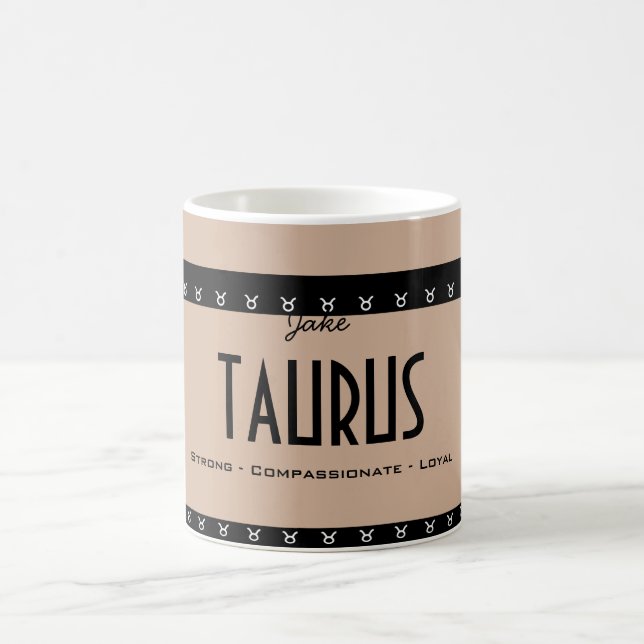 Anpassa Namn-Färg TAURUS-födelsedagszodiak Kaffemugg (Center)