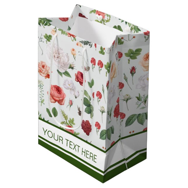 Anpassa Namn Flower Mönster, Ro (Framsidan Vinklad)