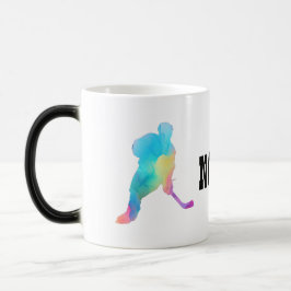 Anpassa namn Hockey Player Magisk Mugg