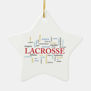 Anpassa Namn Lacrosse Coach, tack Ord Julgransprydnad Keramik