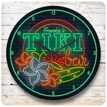 Anpassa NAMN Neon Stil Tropical Tiki Beach Pub
