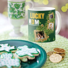 Anpassa Namn och fotot St. Patrick-Day-Grönten Kaffemugg