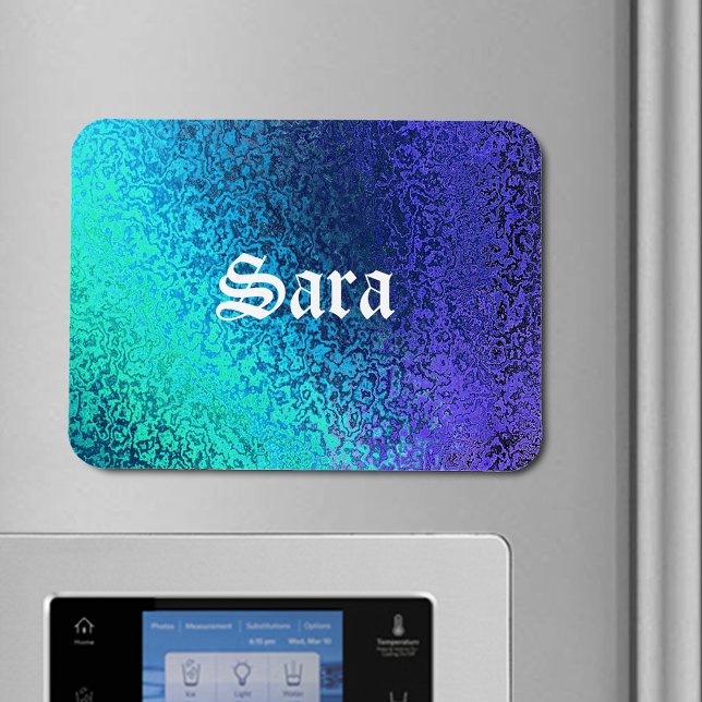 Anpassa Namn och skuggor i Blue Premium Magnet (Personalize Name and Shades in Blue Premium Magnet)