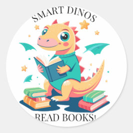 Anpassa Namn Redigera smarta Dinos Read-Bokar Runt Klistermärke