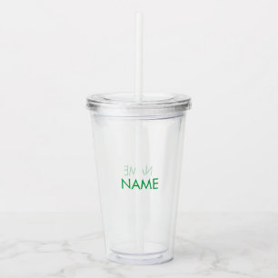 Anpassa namn, rensa grönten för textminimalistis take away mugg