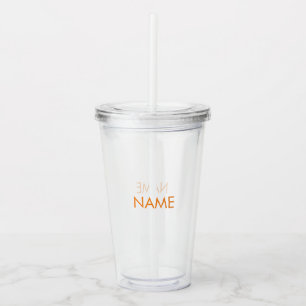 Anpassa namn, rensa orangen för textminimalistisk take away mugg