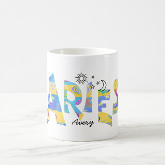 Anpassa Namn-Roligt-ARIES födelsedagsZodiac Mugg