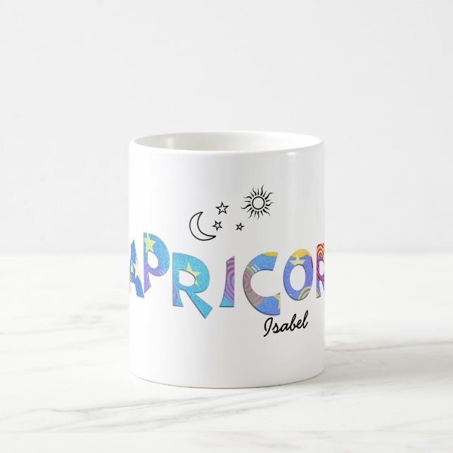 Anpassa Namn-Roligt CAPRICORN födelsedagszodiac Mu Kaffemugg (Center)