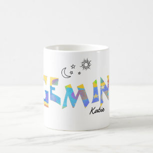 Anpassa Namn-Roligt-GEMINI födelsedagsZodiac Mugg