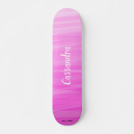 Anpassa Namn Rosa Ombre Unique Girly Mini Skateboard Bräda 18,5 Cm