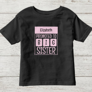 Anpassa namn storasyster rosa t shirt