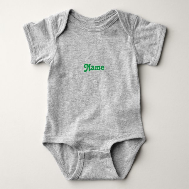 Anpassa namn, text gröna bokstäver grå t shirt (Framsida)