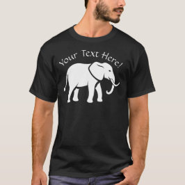 Anpassa Namn Text White Elephant T Shirt