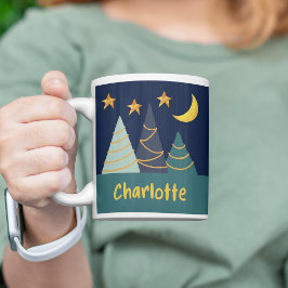 Anpassa Namn till presentkortet Cute Julgran Kaffemugg