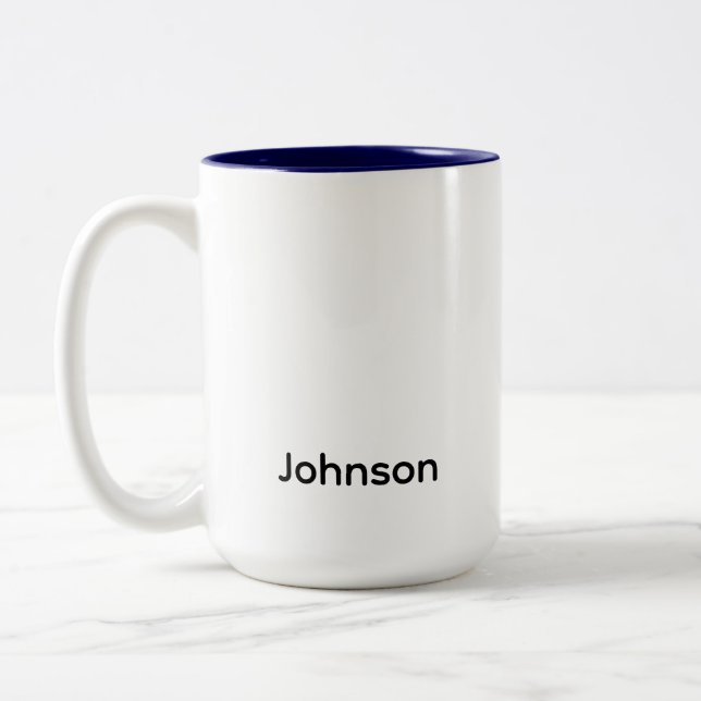 Anpassa namn Två-Tonad mugg (Vänster)