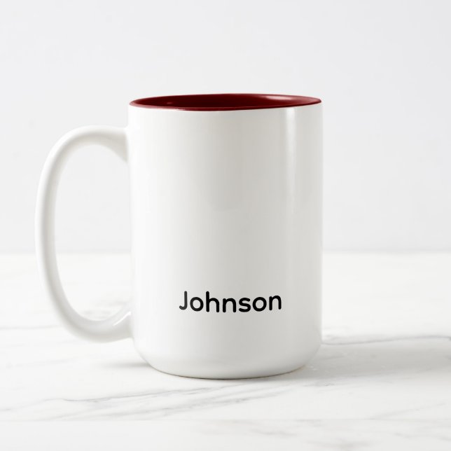 Anpassa namn Två-Tonad mugg (Vänster)