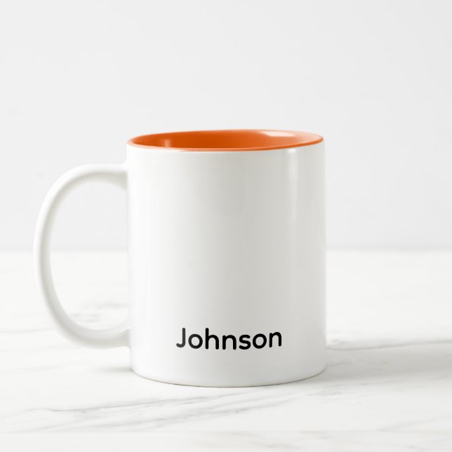 Anpassa namn Två-Tonad mugg (Vänster)