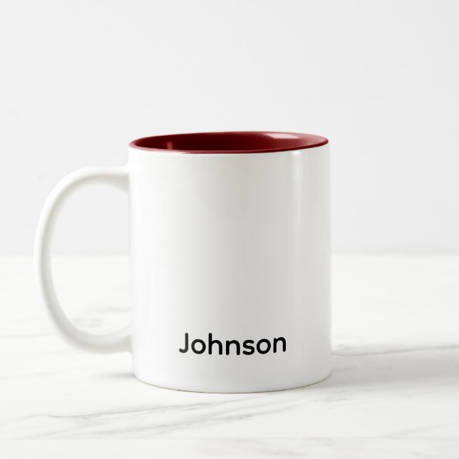 Anpassa namn Två-Tonad mugg (Vänster)