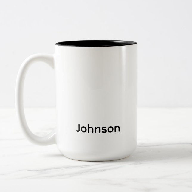 Anpassa namn Två-Tonad mugg (Vänster)