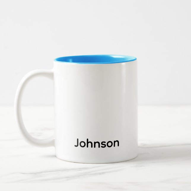 Anpassa namn Två-Tonad mugg (Vänster)