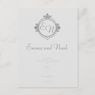 Anpassa namnen, initialer och frasen Love Post Meddelande Vykort