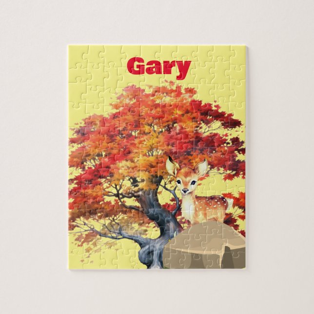 Anpassa namngiven Hjort Pussel (Vertikal)