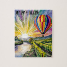 Anpassa Napa Valley Art Travel Luftballong Pussel