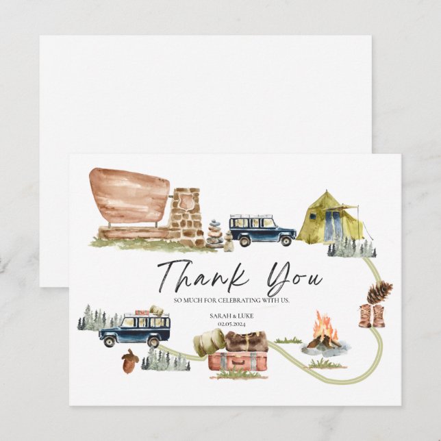 Anpassa nationalparken Party - tackkort Vykort (Fram/baksida)