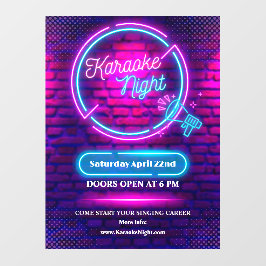 Anpassa Neon Karaoke Natt Stor