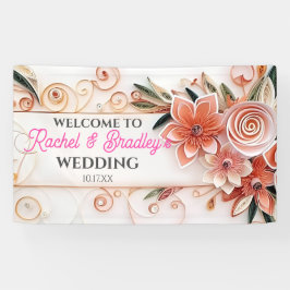 Anpassa Neutralt Blommigt Bröllop Modern Ram