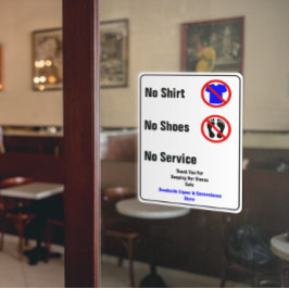 Anpassa No Shirt No Shoes No Service Business 