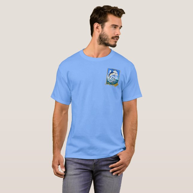 Anpassa Ocean Sports Fishing Charter Boat Busine T Shirt (Hel framsida)