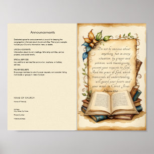 Anpassa och ladda ner kyrkobulletin poster