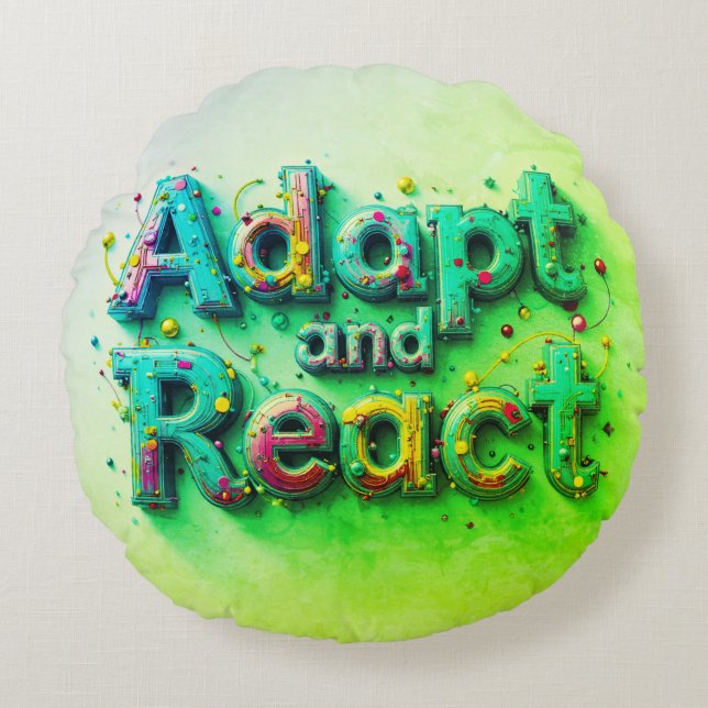 Anpassa och reagera rund kudde (Framsidan)