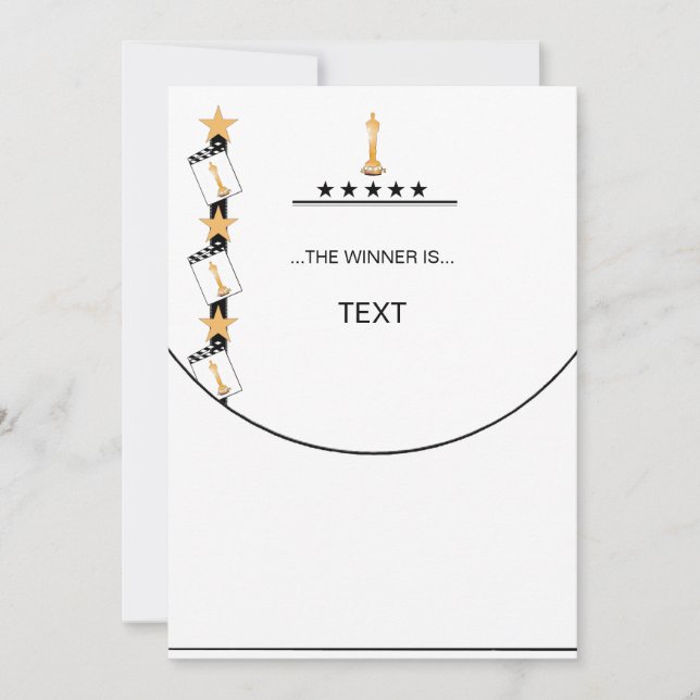 Anpassa "OCH WINNER ÄR"...utdelningskort Tack Kort (Framsida)