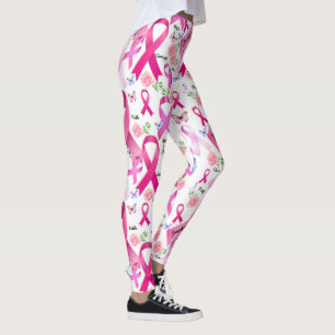 Anpassa Ord Namn Rosa Bröstcancer Leggings