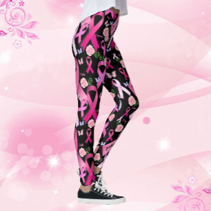 Anpassa Ord Namn Rosa Bröstcancer Leggings