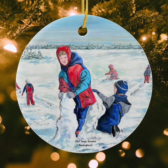 Anpassa originalkonstverk julgransprydnad keramik (Skapare uppladdad)