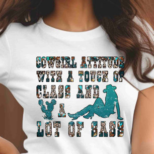 Anpassa på Back Horse Lover Cowgirl T Shirt