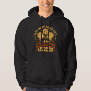 Anpassa på Pension Pickleball på baksidan av Namn Hoodie