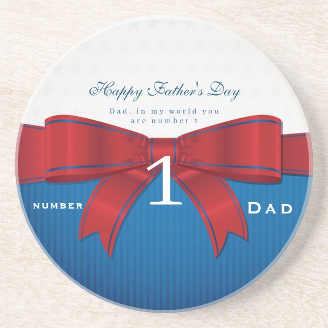 Anpassa Pappa nummer ett i min värld Underlägg (Framsidan)